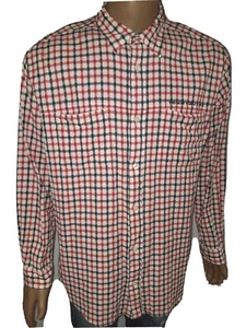 Camisa Tommy Jeans Para Hombre Manga Larga Botón Frontal Cuadros Azul Rojo Blanco Talla XL - Imagen 1 de 12