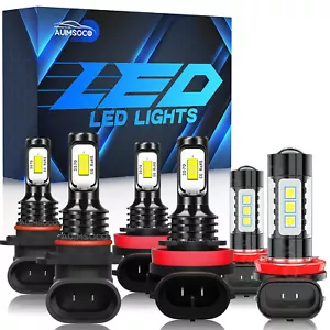 For Toyota Tacoma 2016-2020 LED Light Bulb High Low Beam + Fog Light Bulbs Qty 6 - Picture 1 of 12