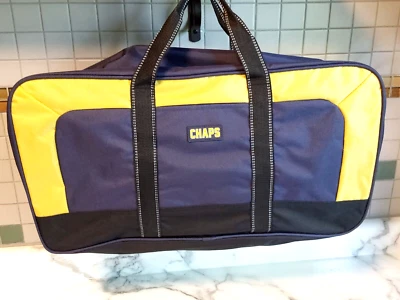 Ralph Lauren CHAPS Equipaje de mano para pasar la noche Gimnasio Ajuste Mango de hombro 12"H 21"W9"D Foto 1 de 4