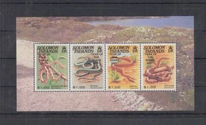 solomon ca 2001 china chinese new year snake serpent pacific boa ms4v mnh ** - Picture 1 of 1