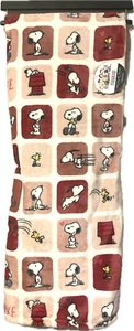 Fun Pink and Red Sq Block print SNOOPY & Woodstock XL Throw Blanket 60x70 inch - Picture 1 of 2