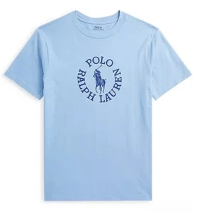 NWT, Boys POLO RALPH LAUREN Blue Logo Short Sleeved T-Shirt. Size M(10-12) - Picture 1 of 1