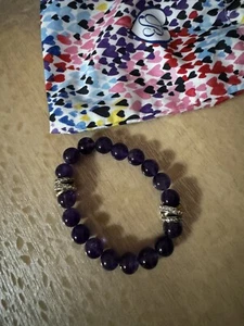 Brighton Neptune's Rings Black Agate Stretch Bracelet - Picture 1 of 2