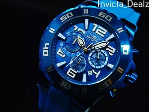 NUEVO Reloj Invicta Hombre 48mm PRO DIVER Cronógrafo Acero Inoxidable Todo AZUL - Imagen 1 de 10