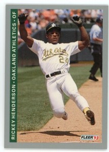 1993 Fleer Rickey Henderson Card #294 HOF