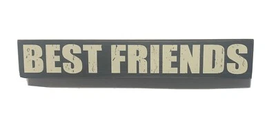 Decorative Art Wooden Plaque/ Wall Hanging Sign "Best Friends". - Imagem 1 de 2