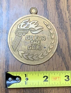 Commodore 64 Olympic Medal "GO FOR THE GOLD" Computer Game Award Medallion RARE - Picture 1 of 6