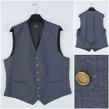 Mens Waistcoat Large Size US 42 Vintage SIMON JERSEY Grey Formal Dress Vest