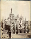 Italie Milano Duomo Vintage Albumen Print Tirage Albumine 18X24 Circ