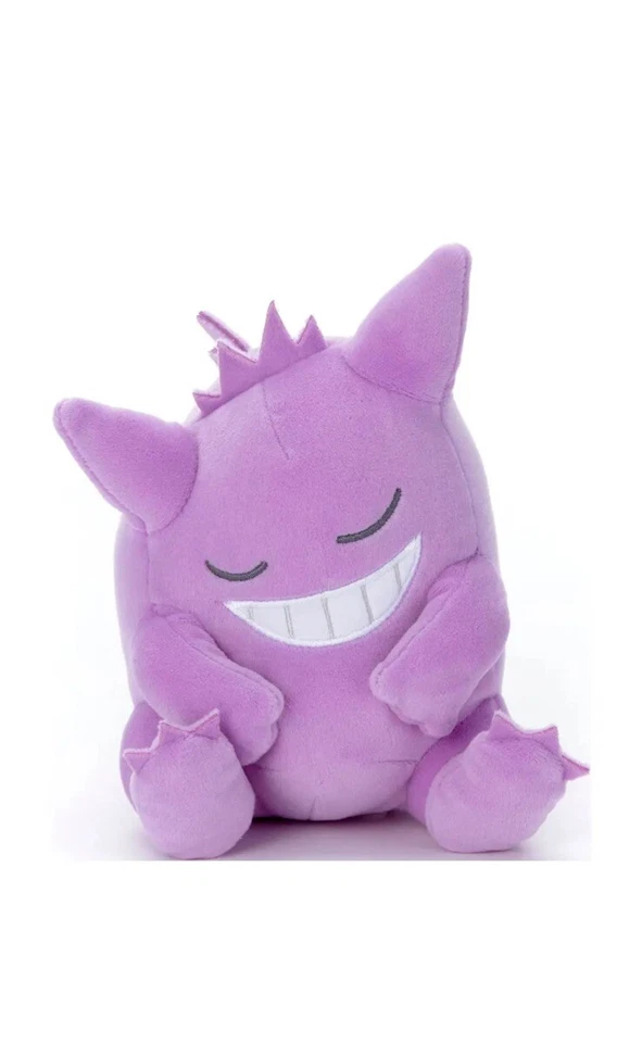 Gengar Pokemon 填充毛绒玩具 全新 7.5 英寸 睡朋友 Takara Tomy Arts 日本 — 第 1/3 张图片