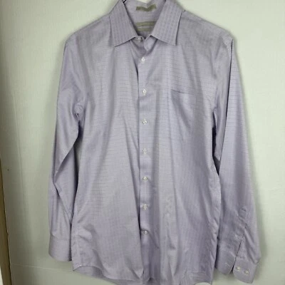 Camisa de vestir Nordstrom ajustada manga larga para hombre talla 16/34-35 100 % cuna, púrpura  Foto 1 de 4