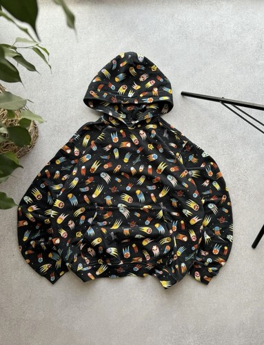 Felpa con cappuccio Love Moschino Monogram logo Y2K streetwear taglia M