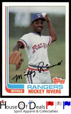 Tarjeta de béisbol 1982 Topps #704 Mickey Rivers Texas Rangers Foto 1 de 2