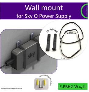 Alimentatore Sky Q staffa di montaggio a parete. Supporto. Made in UK da noi. - Foto 1 di 4