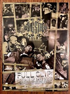 Original Gang Starr Full Clip Poster 1996. RARE Hip-Hop Guru DJ Premier 24 X 18