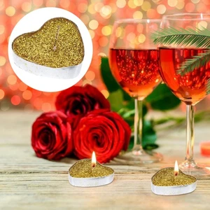 30 Pcs Heart-Shaped Candle Tea Lights Smokeless Tealight Candles - Picture 1 of 18