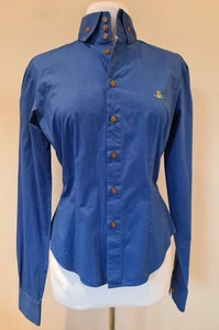 Vivienne Westwood Krall Shirt Blue Three Button Classic Size 46 UK 14 - Picture 1 of 13