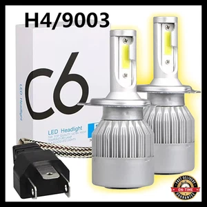 2Pcs C6 LED Car Headlights H1 H3 H4 H7 H9 H11 36W 7600LM 6000K Hi/Lo Beam - Picture 1 of 3