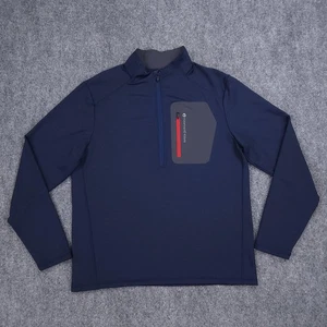 Vineyard Vines Pullover Mens Medium Navy Performance Quarter 1/4 Zip Long Sleeve - Picture 1 of 10