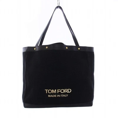 Bolso de Mano Tom Ford de Lona Texturizada Bolso de Mano 2 Vías Logo Negro de Japón Foto 1 de 4