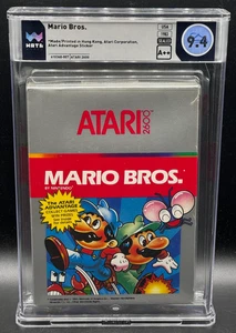 Mario Bros Atari 2600 Silver Box Advantage Sticker Sealed New WATA 9.4 A++ Grade - Picture 1 of 2