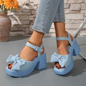 New Comfort Elegant Casual Banquet High Heel Sandals Fashion Thick Heeled Shoes - Picture 1 of 13