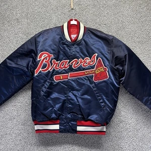 Chaqueta De Colección Starter Diamond Collection Atlanta Braves Para Hombre M *Hecha en EE. UU.* - Imagen 1 de 14