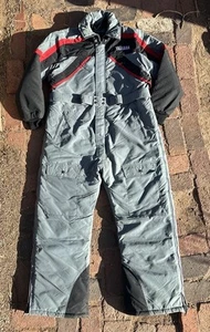 Vintage Yamaha 80s 90s Adult Medium Regular Snowmobile Snowsuit Jumpsuit EUC - Picture 1 of 15