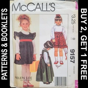 Vtg Helen Lee for McCall's Girls' Dress/Blouse/Jumper Pattern #9157 Size 3 UNCUT - Picture 1 of 6