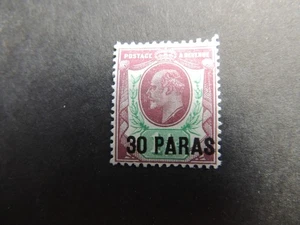 1909 British Levant 30pa on 11/2d pale dull purple & green SG16 Mounted Mint - Picture 1 of 2