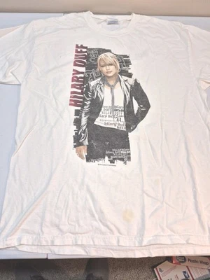 Hilary Duff T-Shirt 2004 Most Wanted Concert Tour Y2K Adult Sz Large Few Stains - Image 1 of 4