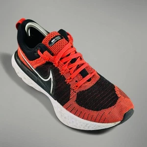 Nike React Infinity Flyknit 2 Trainers - Red Black - Size UK8 - Picture 1 of 8