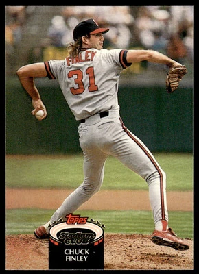 1992 Stadium Club #315 Chuck Finley California Angels Baseball - Image 1 of 2