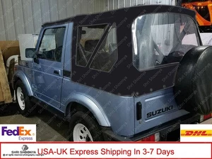 OEM Quality Suzuki Samurai Replacement Soft Top1986-1994 Clear Windows In Black - Picture 1 of 9