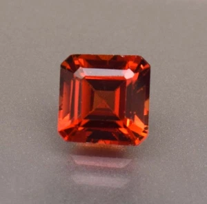 Orange Diffuse Sapphire 6.1 Ct Certified Square Cut Loose Gemstone For Ring Use - Picture 1 of 5