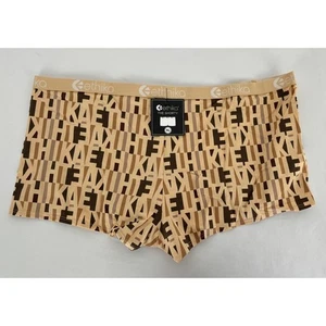 Ethika Womens Staple Underwear Boy Shorts Shorty Size XL Brown New Monogram - Picture 1 of 7