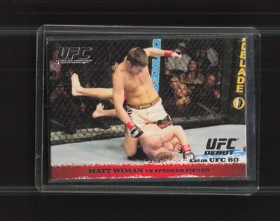 2009 Topps UFC Round 1 40 Matt Wiman / Spencer Fisher Silver Rookie #/288 - Image 1 of 2