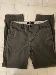 Pantalones chinos hollister relajados para hombre talla 32 X 32 grises Epic Flex - Imagen 1 de 11