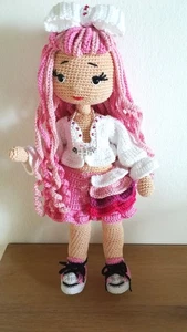 Amigurumi Puppe,personalisiert,gehäkelt,Mädchen,Geschenk,Handarbeit,Unikat,36 cm - Bild 1 von 2
