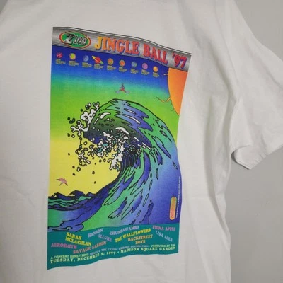 Camiseta de Concierto Jingle Ball 1997 Años 90 De Colección Fiona Apple Aerosmith Rara PETER MAX ART Foto 1 de 4