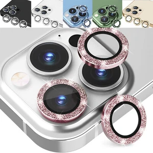 For iPhone 16 15 Pro Max/14 Pro Max/14+ Bling Camera Lens Glass Protector Cover - Picture 1 of 22