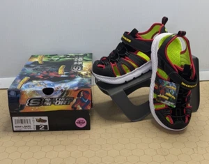 Sketchers Sport 400041/BKRD Heat Blast C-Flex Sandal 2.0 Boy's Size US 2 EU 33.5 - Picture 1 of 12