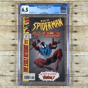Web of Spider-Man #118 CGC 6.5 1994 1. Ben Reilly scharlachrote Spinne weiße Seiten - Bild 1 von 7