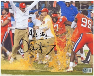 Foto firmata Dabo Swinney 8x10 BAS Beckett COA Clemson Tigers Champs - Foto 1 di 1