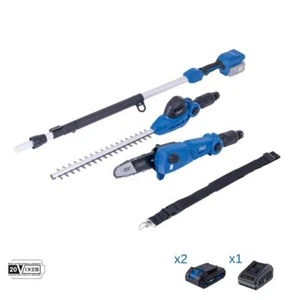 Potatore tagliasiepi con asta 20v 2 batterie 2.0Ah ixes Scheppach c-phts410-x - Foto 1 di 6
