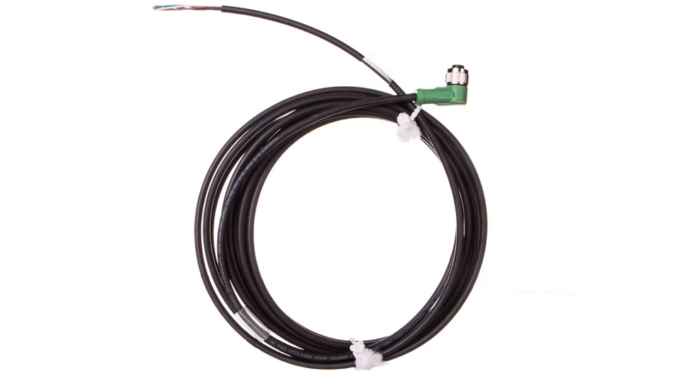 Sensor cable 4-pin angled socket M12 open end 5m SAC-4P-5,0-PUR / M12FR 1 /T2UK - Image 1 of 1