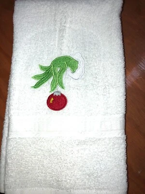 Toalla de mano de baño blanca bordada Mainstays adorno de Navidad tema HS2021 Foto 1 de 4