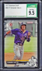 2017 Bowman Draft #BD-71 Fernando Tatis Jr RC Graded CSG 9.5 - San Diego Padres - Bild 1 von 3