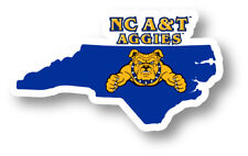 North Carolina A&T State Aggies Vinyl Decal-NCAA State Shaped Sticker