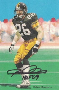 Rod Woodson Autographed Pittsburgh Steelers Goal Line Art Card Black HOF 20064 - Picture 1 of 1